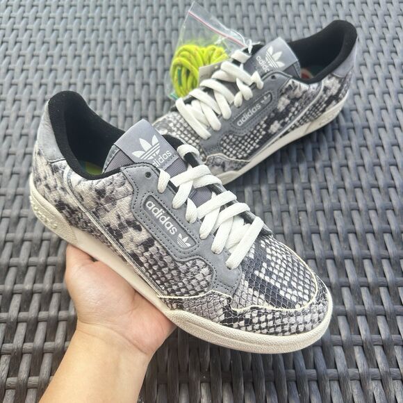 Adidas Continential 80 Grey Snakeskin Men's Athletic Shoes EH0169 Size 5.5